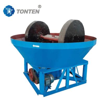 China Wet Gold Wet Pan Mill Machine Double Wheel Pan Mill Voor de selectie van goud Te koop