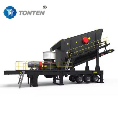 China Stone Mobile Crusher Plant Concrete Mobile Crushing Sand Making Machine for sale