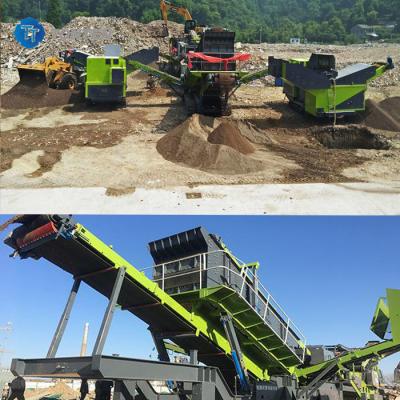 중국 폐기물 석회암 대리석 돌 분쇄 기계 분류 라인 85kw 건설 현장 판매용