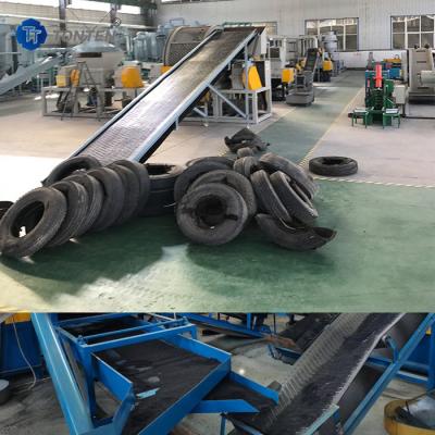 China Waste Tyre Recycling Plant Rubber Crusher Tire Grinder Machine for sale