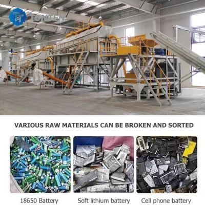 China Waste Lithium Lead Acid Battery Recycling Machine Battery Scrap Recycling Plant Crushing Line for sale