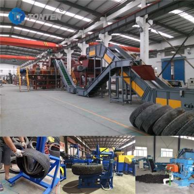 China Tyre Shredder Recycling Machine Rubber Crusher Production Line for sale