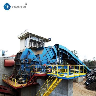 China Waste Scrap Metal Processing Equipment Steel Scrap Shredder Machine Recycling Plant for sale