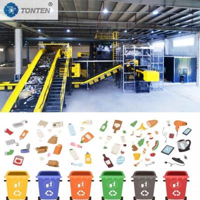 China Domestic Garbage Sorting Line Treatment Solid Wet Waste Sorting Plant for sale