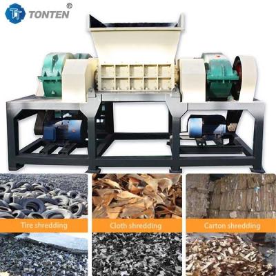 China Scrap Iron Tire Metal Shredder Crusher Machine Cans Double Shaft Shredding for sale