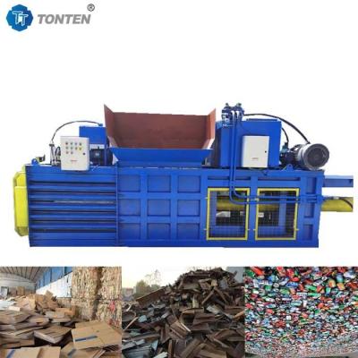 China Woven Bag Foam Cardboard Metal Hydraulic Baler Machine Horizontal Baler for sale