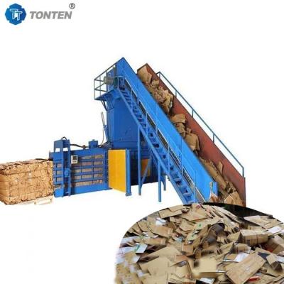 China Plastic Waste Hydraulic Scrap Baler Machine Horizontal Baling Press for sale