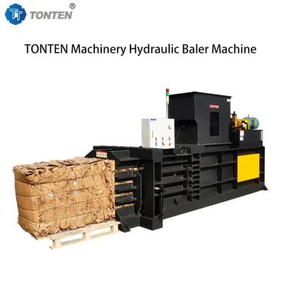 China Horizontal Waste Carton Hydraulic Baler Machine Wood Chip Baler for sale