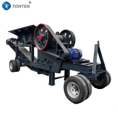 China Draagbare kaakcrusher Steen Beton kaakcrusher Machine Prijs Te koop