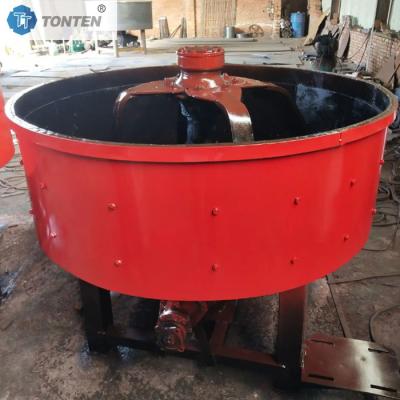 China Mobile Vertical Concrete Pan Mixer Flat-Mouth Mixer Machine For Road for sale