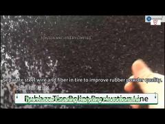 tire crushing recycling production line scrap rubber recycling machine