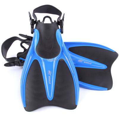 China Durable XS/M/ML/XL Size Adult Kids Swim Fins Adjustable Air Diving Heel TPR Swimming Open Fins for sale