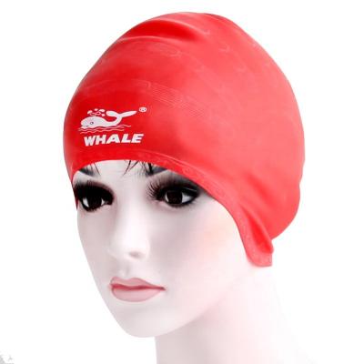 China Hearing Protection Waterproof 3D Swimming Cap Contoured Shape Adult Swimming Cap With Big Stretch for sale