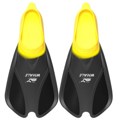 China Easy to swim FN-501 silicone swimming fins black yellow comfortable pocket foot pocket flipper diving shoes for sale