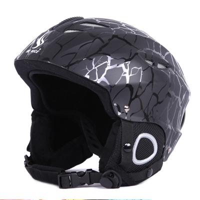 China Handsome Black Helmets Shape Protection Ski Helmet Adjustable In Stock Cheap Quality Ski Helmets for sale