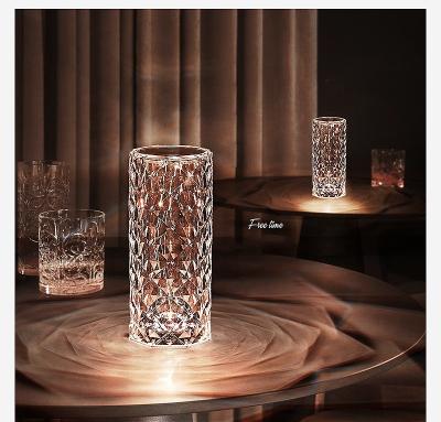 China Modern Hot Selling Table Lamp Warm And Romantic Home Table Lamp Crystal Glass Portable Rechargeable Indoor Bar Restaurant Decoration for sale