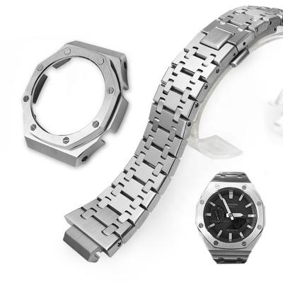 China Suitable For Casio Watches G SHOCK Watch Band Strap And Watch Case Adapter GA-2100 Stainless Steel Watch Band Replacement for sale