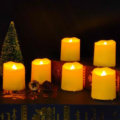 China Blink Battery Operated Flameless LED Candle Tealight Plastic Long Candle For Halloween Decoration for sale