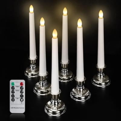 China LED Candle Flameless Flickering Battery Operated Candles With 6 PCS Remote Control Set for sale