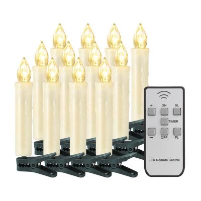 China 12 Pcs Christmas Flameless Flickering LED Decoration Lights With Remote for sale