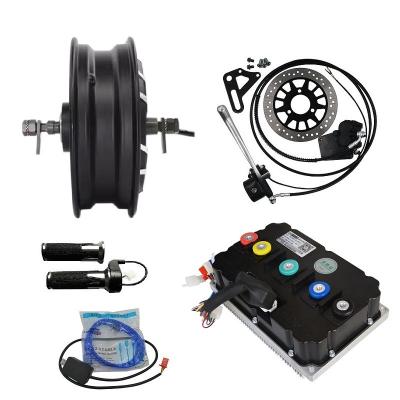 China Single Wheel QSMOTOR 13inch 10000W Electric Scooter Vehicle Wheel Motor Conversion Kits Max.speed 100kph for sale