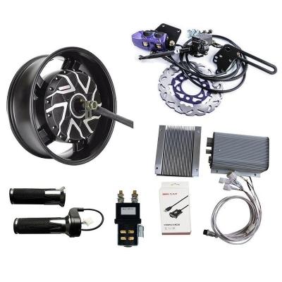 China Electric Motorcycle 6.0x17inch 8000W Electric Motorbike Hub Motor Conversion Kits for sale