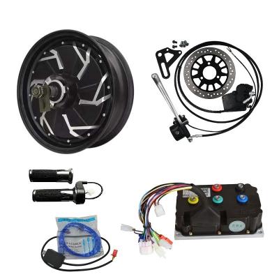 China QSMOTOR 12inch 3000W 40H V4 Single Wheel Hub Motor Conversion Kits Max Speed ​​80-100kph For Motorcycle Electric Scooter for sale