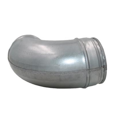 China Industrial Spiral Round Duct Pipe Fittings Air Elbow Pressed Galvanized Without Gasket Rubber Gasket for sale