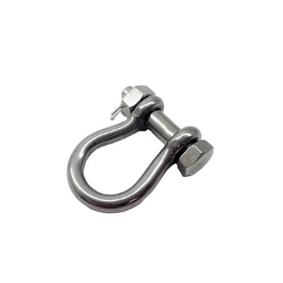 China Heavy Industry Oversized Anchor Shackle (Nut & Cotter Pin) 316 Stainless Steel US Type Bow Shackle G2130 for sale