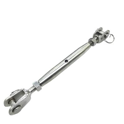 China Heavy Industry Wire Rope 304/316 Stainless Steel European Lantern Type Marine Closed Body Turnbuckle Jaw & Jaw for sale