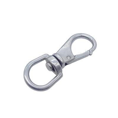 China Heavy Industry Custom Stainless Steel Carabiner Hook Swivel Hook #2 Marine Hanging Swivel Eye Snap Rotating Snap Hook for sale