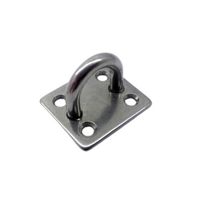 China 6 Pieces Stainless Steel SS304 Square Eye Plate Pad Eye Marine Door Hardware 5mm Package for sale