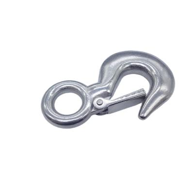 China Heavy Industry Strong Weight Lifting Forged S320 Stainless Steel Hook With Lock for sale