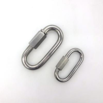 China Stainless Steel Lifting Chain Carabiners / Triangular Connectors Quick Link For Sale for sale