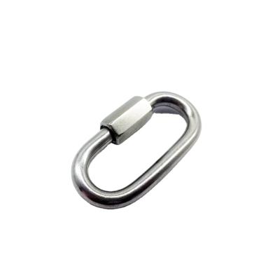 China Wholesale heavy industry hardware carabiner ss304 ss316 carbon steel formed carabiner quick links with screw hook for sale