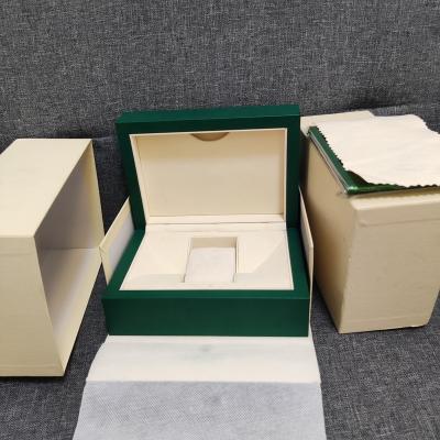 China 2022 Factory Handmade High Quality Stock Luxury Green Wooden Watch Box for sale