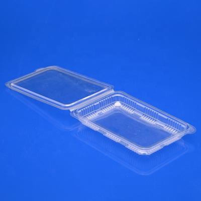 China Disposable Container For Food PET Plastic Clamshell Packaging Clear Clamshell Plastic Food Container for sale