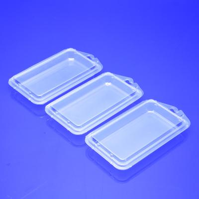 China Disposable Container for Food Grade Easy Green Disposable PET Plastic Food Container 3/4oz Plastic Herb Box for sale