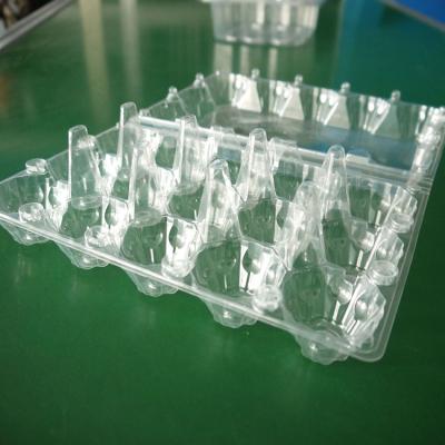 China Disposable Container for 15 Cell Egg Food Plastic Clear Egg Packaging Tray Pack for Chicken Egg Bandeja De celdas Para huevos 15 for sale