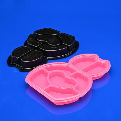 China Disposable Container For Food Food Grade Custom Plastic Food Container Cat Shape Package Cookie Container For Food Storage for sale