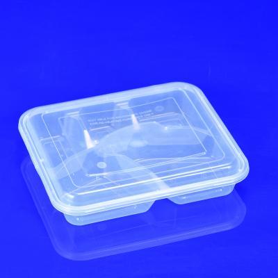 China Disposable Container For Food 5 Compartments Microwave Takeaway Meal Prep PP Food Container Plastic Disposable Lunch Box for sale