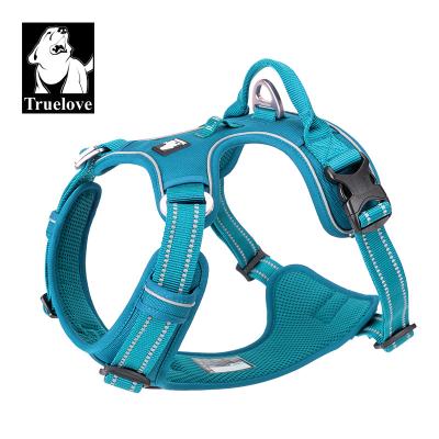 China Deluxe Reflective Heavy Duty Backpack Stocked Adjustable Dog Vest Harness With Handle for sale