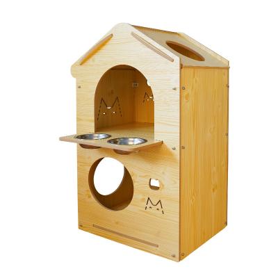 China Sustainable Portable Eco-friendly Collapsible Pet Cages Small Animal House Cat House Cheap Wooden Kennel for sale