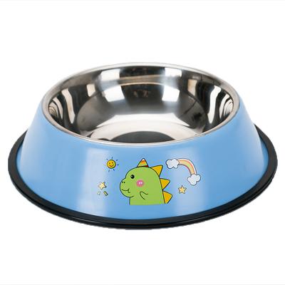 China Sustainable Dog Metal Dog Drivers Tape Rolls Rubber Non-Slip Stainless Steel Pet Bowl for sale