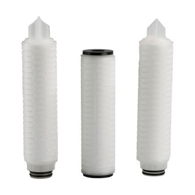 China 0.45um PP Pleated Filter With Polypropylene End Caps Pore Size 0.1um-60um Max Temp 82℃ for sale