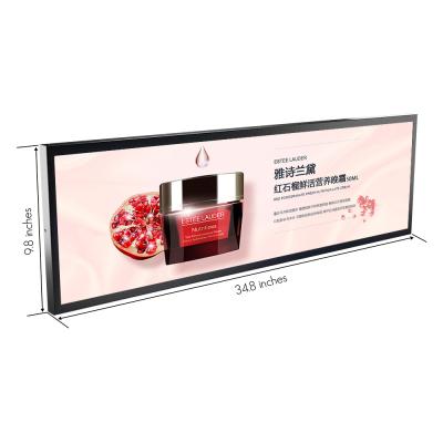 China Half 36 Inch Indoor Ultra Wide Display Lcd Display Store Display Digital Signage for sale