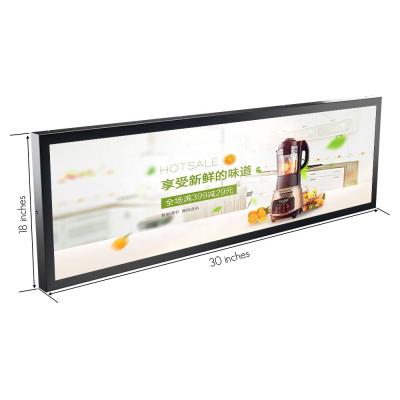 China 28.5 Inch Indoor Half Edge Display Android Display Ultra Wide Monitor Stretched Bar LCD Display Advertising Equipment for sale