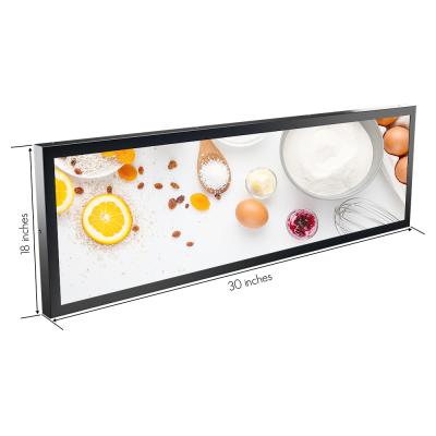 China 28.5 Inch Android Bar Lcd Indoor Wall Mounted Stretched Screen Display Advertising Equipment for sale