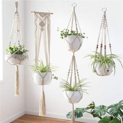 China Eco-Friendly Wall Boho Decor Plant Hanger For Family Decoration Macrame for sale