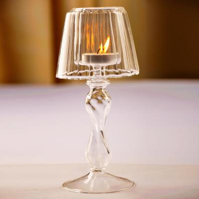 China Cand crytal crystal glass candle holders weddings romantic modern luxury glass candle holders for sale